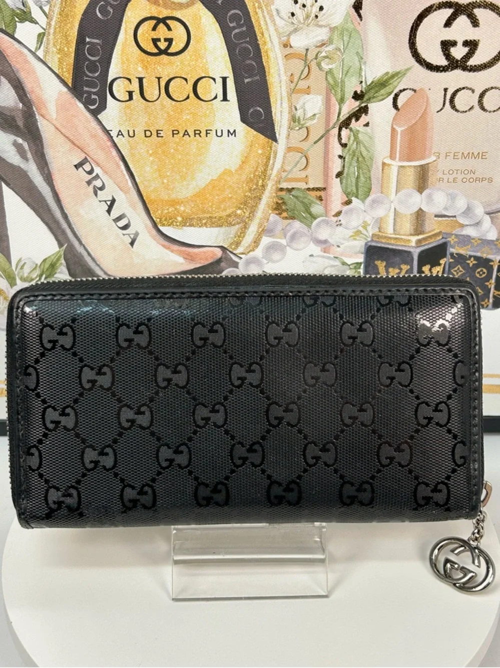 GUCCi GG Imprime Guccissima Leather Zip Around Wallet ๐๐ค - Picture 13 of 17